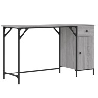 Produktbild för Datorskrivbord grå sonoma 131x48x75 cm konstruerat trä