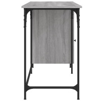 Produktbild för Datorskrivbord grå sonoma 131x48x75 cm konstruerat trä