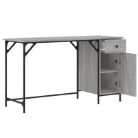 Produktbild för Datorskrivbord grå sonoma 131x48x75 cm konstruerat trä