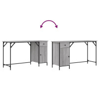 Produktbild för Datorskrivbord grå sonoma 131x48x75 cm konstruerat trä