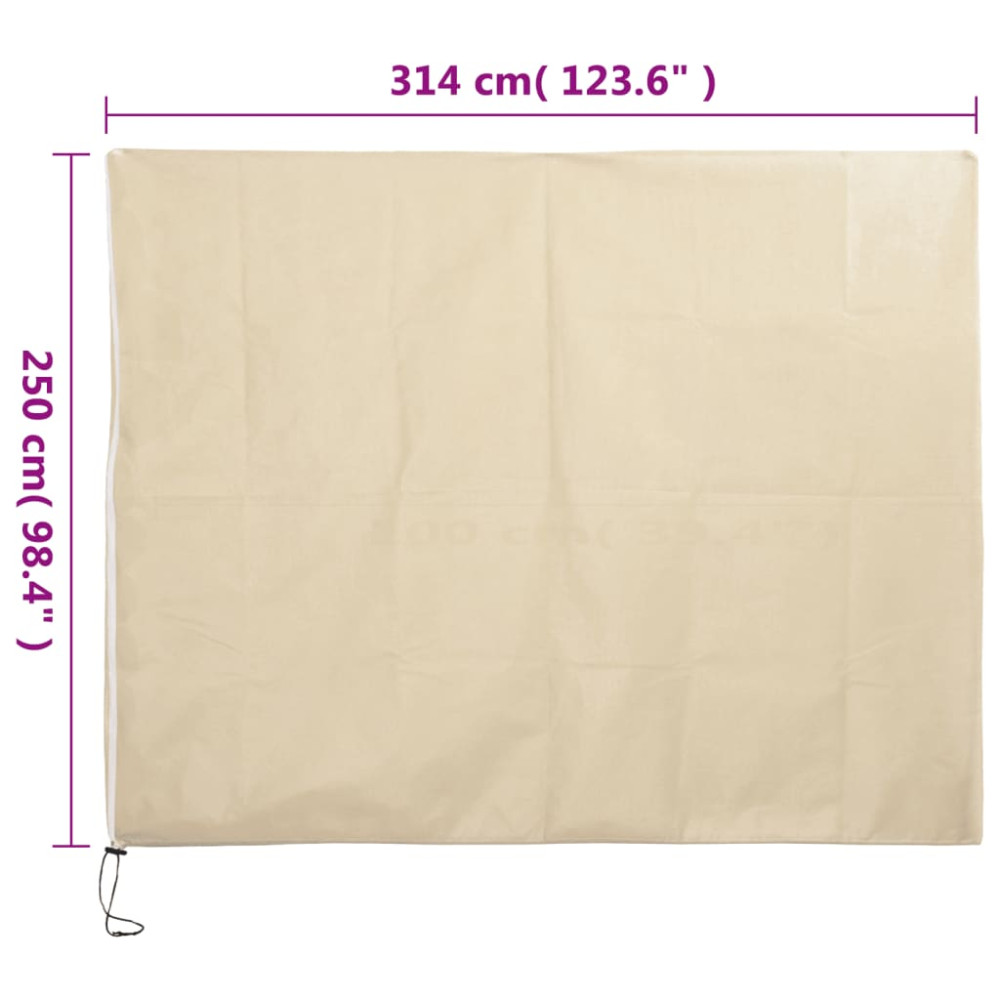 Produktbild för Fiberdukar med blixtlås 2 st 70 g/m² 3,14x2,5 m
