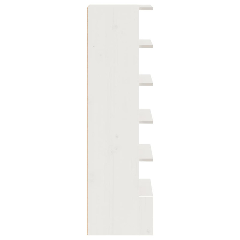 Produktbild för Skohylla vit 52x30x104 cm massiv furu