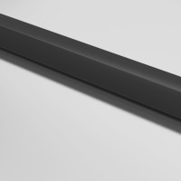 Miniatyr av produktbild för Innerdörr svart 93x201,5 cm härdat glas och aluminium slim