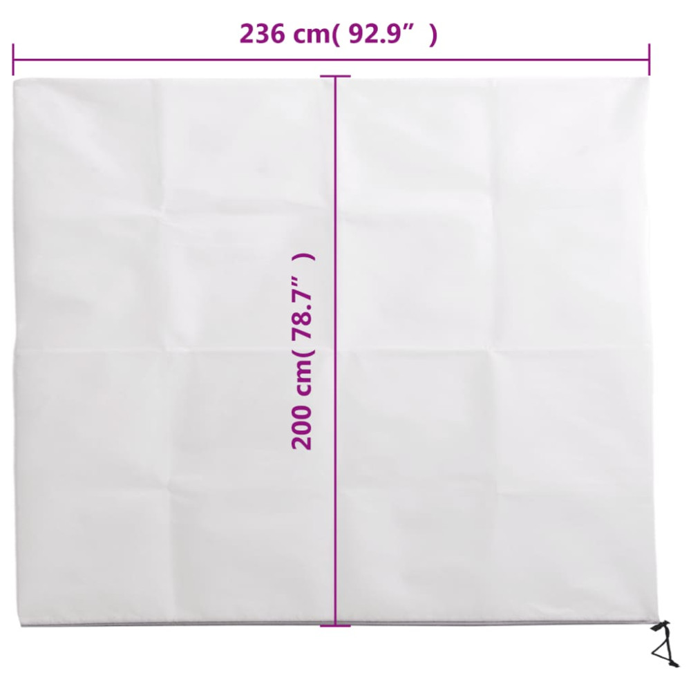 Produktbild för Fiberdukar med blixtlås 2 st 70 g/m² 2,36x2 m