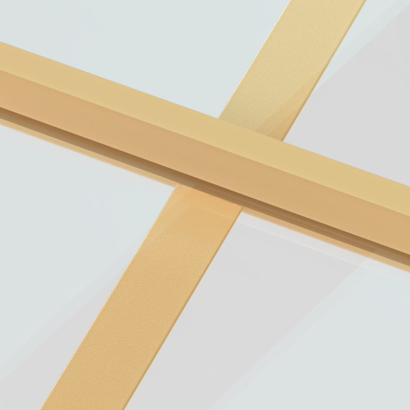 Produktbild för Innerdörr guld 83x201,5 cm härdat glas och aluminium slim