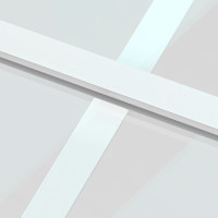 Produktbild för Skjutdörr vit 102,5x205 cm härdat glas och aluminium