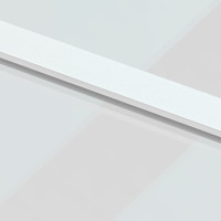 Produktbild för Skjutdörr vit 90x205 cm härdat glas och aluminium