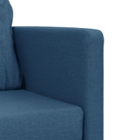 Produktbild för Golvbäddsoffa 2-i-1 blå 112x174x55 cm tyg