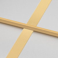 Produktbild för Innerdörr guld 93x201,5 cm härdat glas och aluminium slim