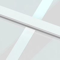 Produktbild för Skjutdörr vit 76x205 cm härdat glas och aluminium