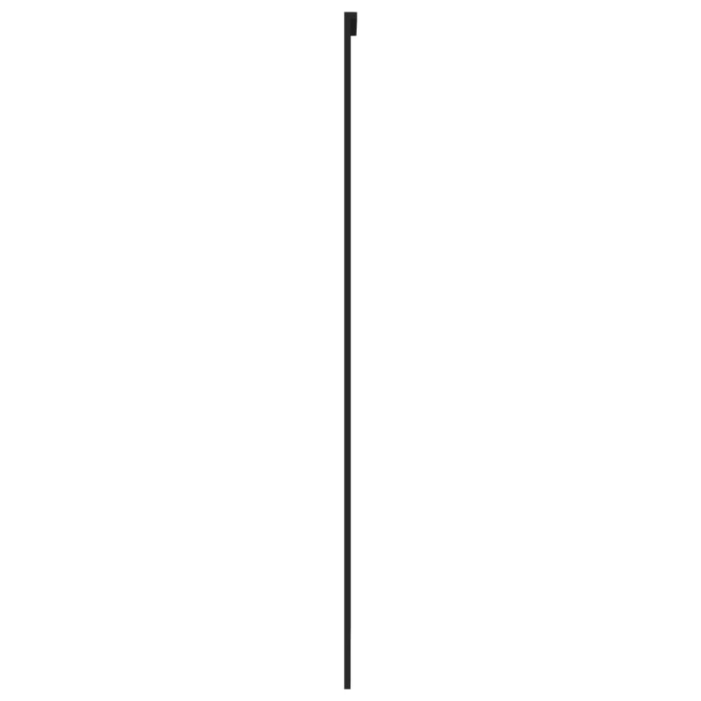 Produktbild för Skjutdörr svart 90x205 cm härdat glas och aluminium