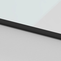 Miniatyr av produktbild för Skjutdörr svart 90x205 cm härdat glas och aluminium