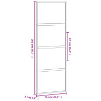 Produktbild för Skjutdörr svart 76x205 cm härdat glas och aluminium