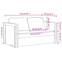 Produktbild för Golvbäddsoffa 2-i-1 mörkgrå 122x204x55 cm sammet