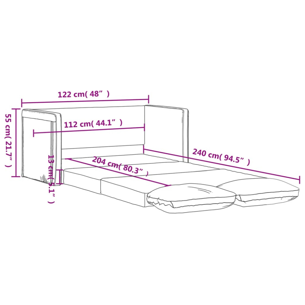 Produktbild för Golvbäddsoffa 2-i-1 mörkgul 122x204x55 cm sammet