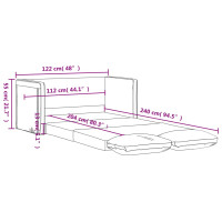 Produktbild för Golvbäddsoffa 2-i-1 mörkgul 122x204x55 cm sammet