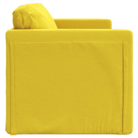 Produktbild för Golvbäddsoffa 2-i-1 mörkgul 122x204x55 cm sammet
