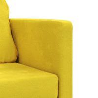 Produktbild för Golvbäddsoffa 2-i-1 mörkgul 122x204x55 cm sammet
