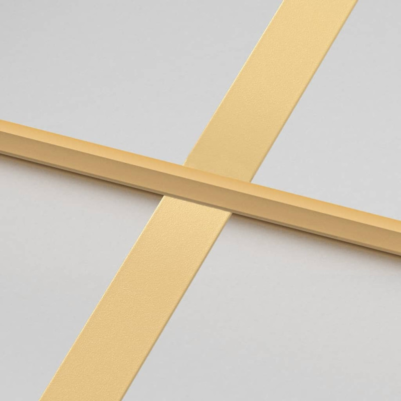 Produktbild för Innerdörr guld 102,5x201,5 cm härdat glas och aluminium slim