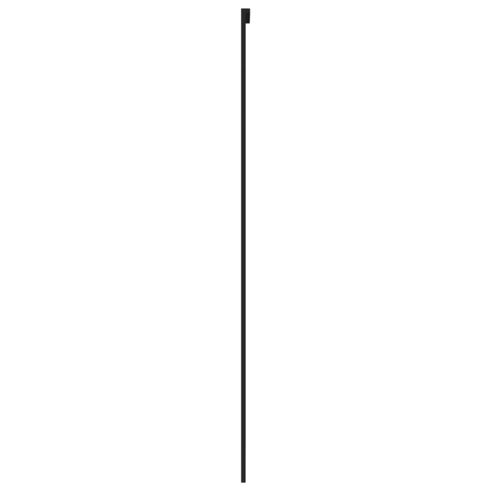 Produktbild för Skjutdörr svart 90x205 cm härdat glas och aluminium