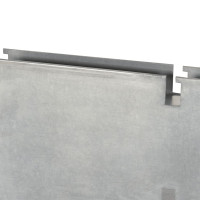 Produktbild för Gabionstolpe silver 240 cm galvaniserat stål