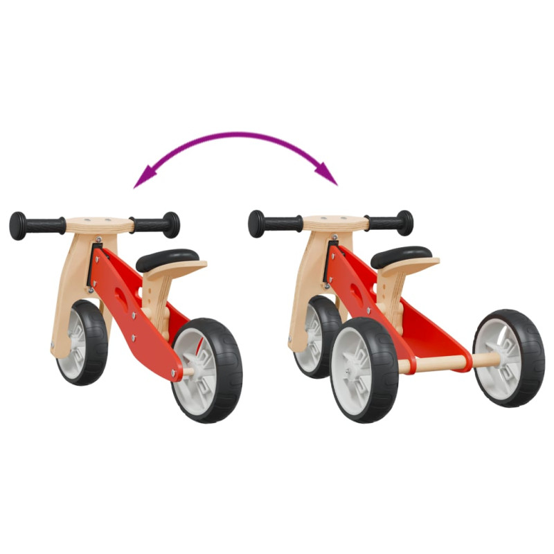 Produktbild för Balanscykel för barn 2-i-1 röd