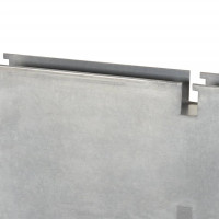 Produktbild för Gabionstolpe silver 280 cm galvaniserat stål