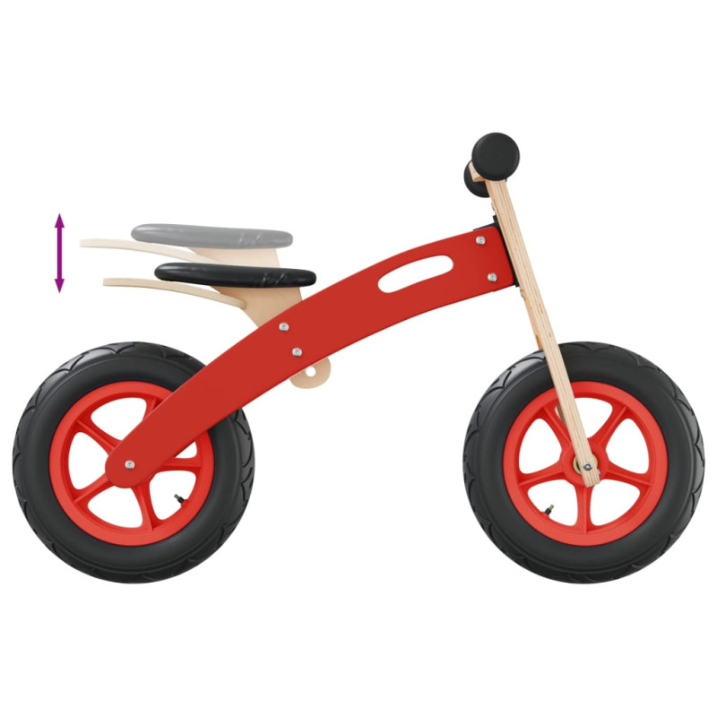 Produktbild för Balanscykel för barn med luftdäck röd