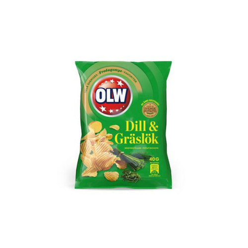 Olw Chips OLW dill&gräslök 40g