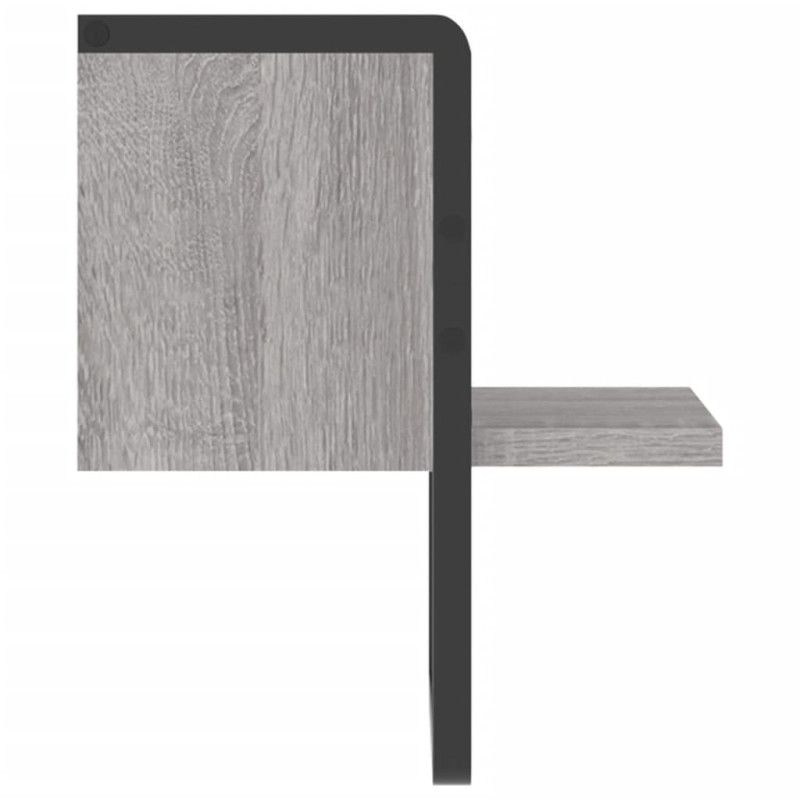 Produktbild för Vägghylla med stänger grå sonoma 20x25x30 cm