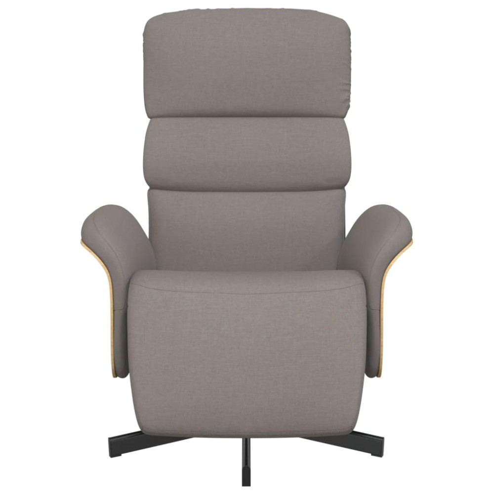 Produktbild för Reclinerfåtölj med fotstöd taupe tyg
