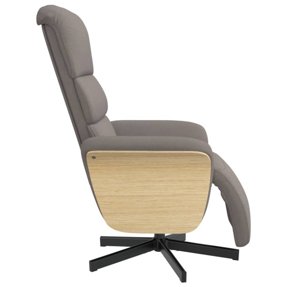 Produktbild för Reclinerfåtölj med fotstöd taupe tyg