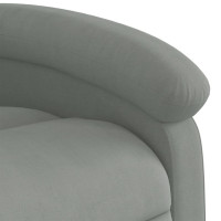 Produktbild för Massagefåtölj ljusgrå sammet