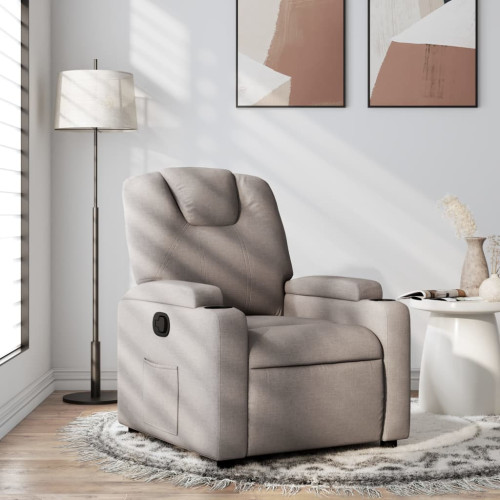 vidaXL Reclinerfåtölj taupe tyg