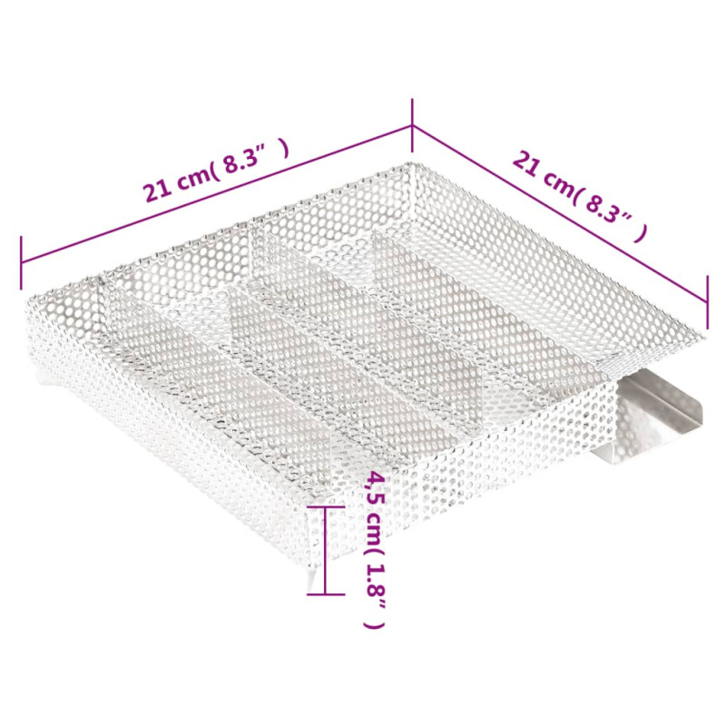 Produktbild för Kallröksgenerator 5-kammare 21 cm rostfritt stål