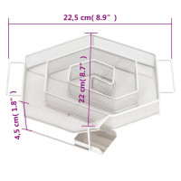 Miniatyr av produktbild för Kallröksgenerator 6-sidig 22,5 cm rostfritt stål