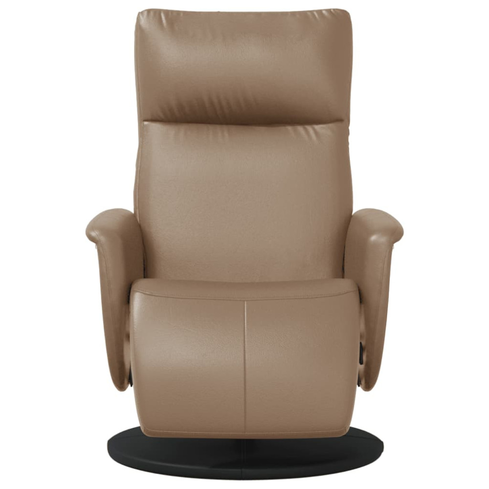 Produktbild för Reclinerfåtölj med fotstöd cappuccino konstläder