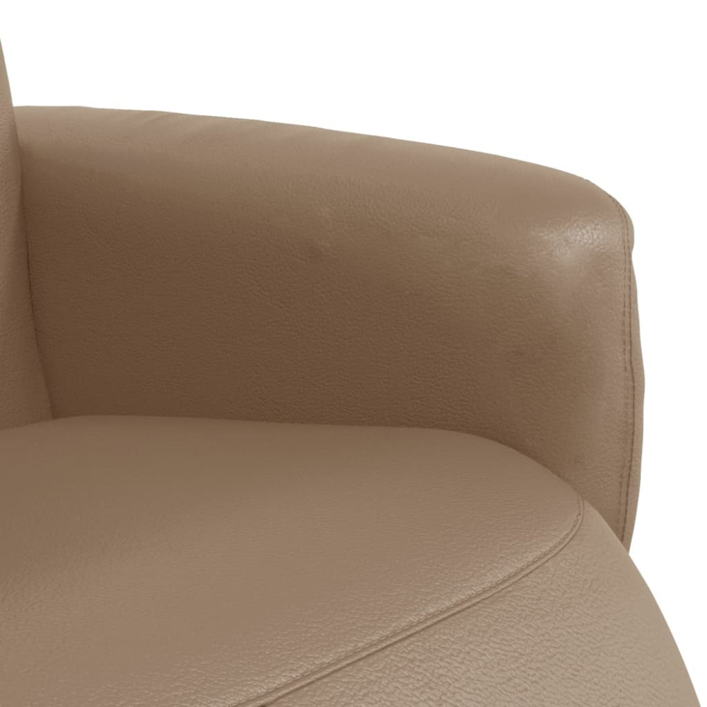 Produktbild för Reclinerfåtölj med fotstöd cappuccino konstläder