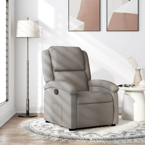 vidaXL Reclinerfåtölj taupe tyg