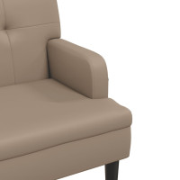 Produktbild för Bänk med ryggstöd cappuccino 112x65,5x75 cm konstläder