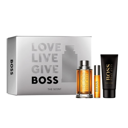 Hugo Boss Giftset Boss The Scent Edt 100ml + Shower Gel 100ml + Edt 10ml