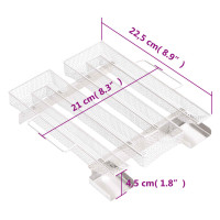 Produktbild för Kallröksgenerator 4-sidig 22,5 cm rostfritt stål