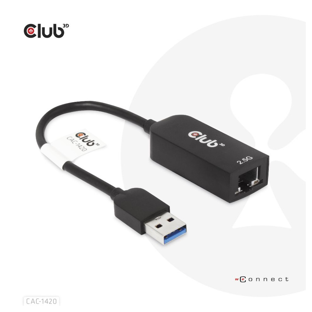 Produktbild för CLUB3D CAC-1420 nätverkskort Ethernet 2500 Mbit/s