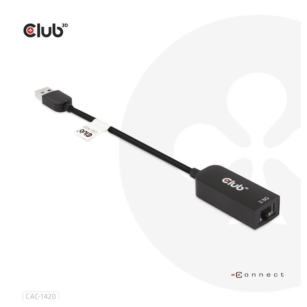 Produktbild för CLUB3D CAC-1420 nätverkskort Ethernet 2500 Mbit/s