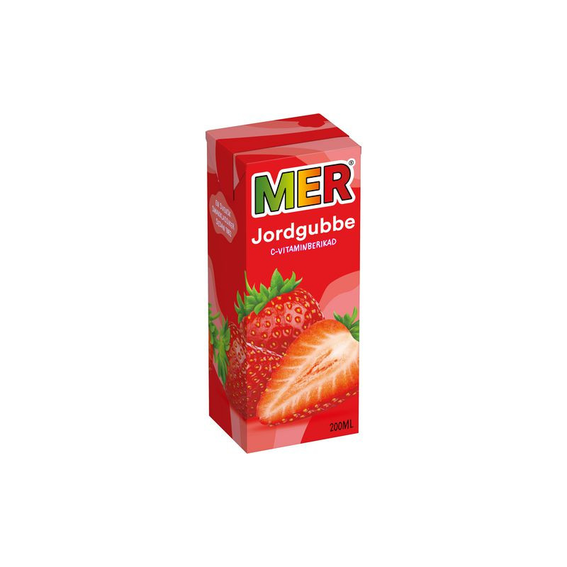 Produktbild för Fruktdryck MER Jordgubb 20cl