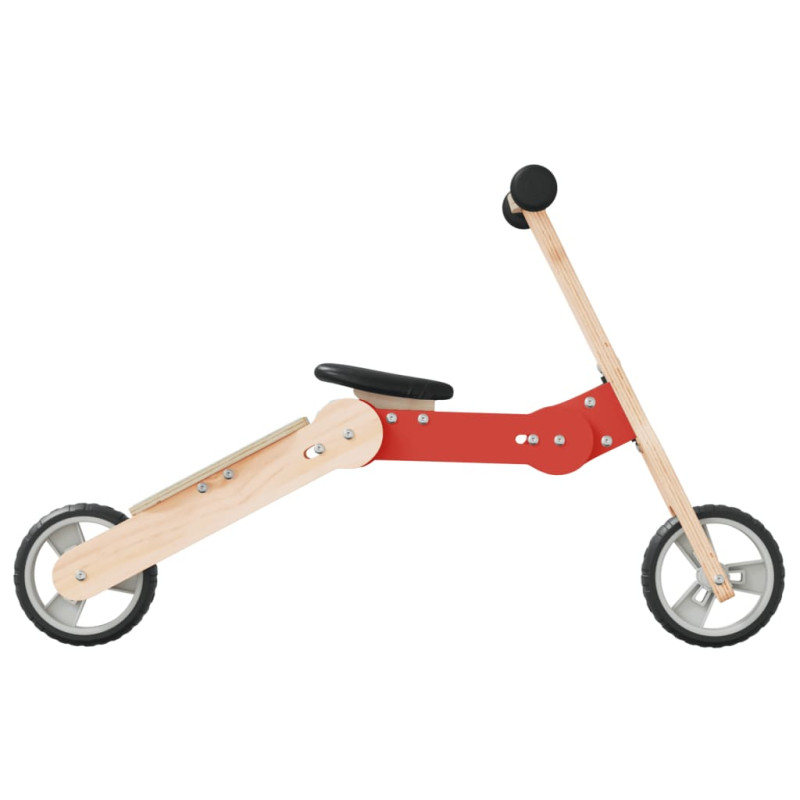 Produktbild för Sparkcykel för barn 2-i-1 röd