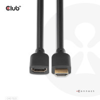 Produktbild för CLUB3D CAC-1322 HDMI-kabel 1 m HDMI Typ A (standard) Svart