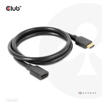 Produktbild för CLUB3D CAC-1322 HDMI-kabel 1 m HDMI Typ A (standard) Svart