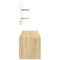 Produktbild för Badrumsmöbler set 5 delar ek konstruerat trä