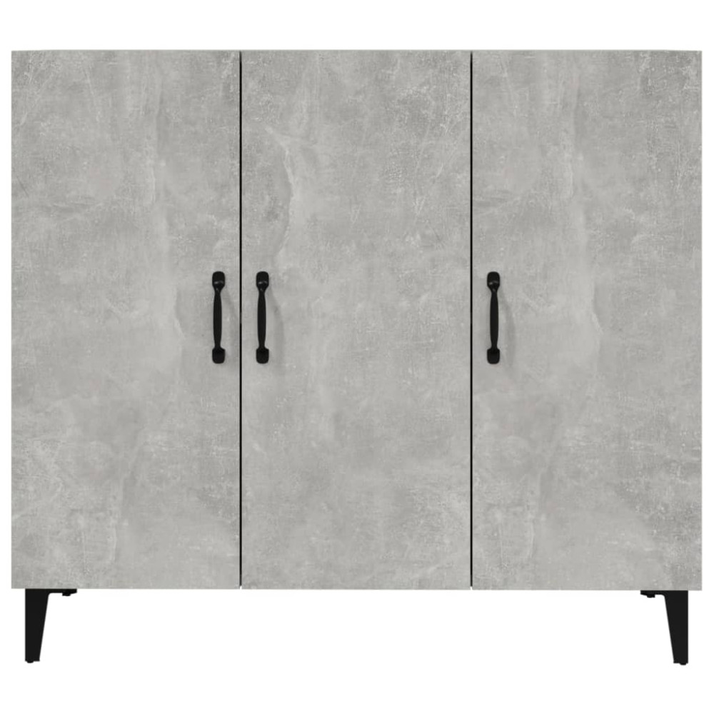 Produktbild för Byrå betonggrå 90x34x80 cm konstruerat trä